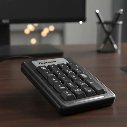 Teclado Keypad Numérico Usb Cable Laptop Notebook Pc Oficina Negro