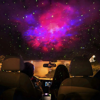 Lampara Veladora Proyector De Galaxia Astronauta Con Control Blanco
