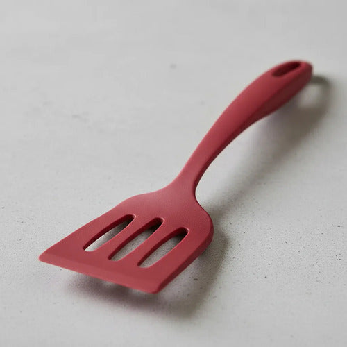 Set X3 Kit Utensilios Cocina Espátula Nylon Resistente 30cm Rojo