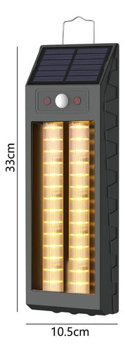 Lampara Foco Solar Led Exterior Sensor De Movimiento Negro Blanco Cálido