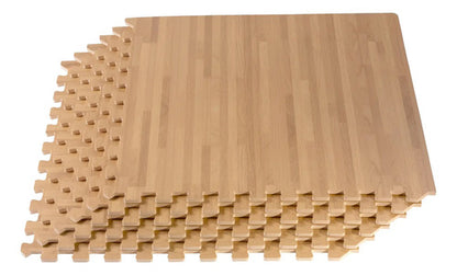Alfombra Goma Eva Encastrable Simil Madera 12 Unidades 60x60