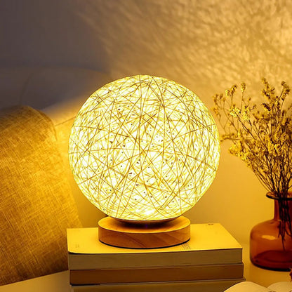 Lampara Veladora Led Tejida Tipo Nido Con Control Usb