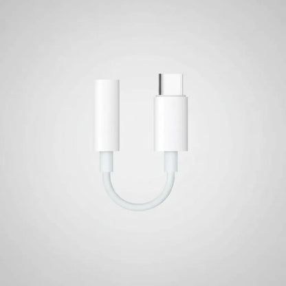 Adaptador Cable Usb Tipo C A Plug Jack 3.5 Audio Auriculares Blanco