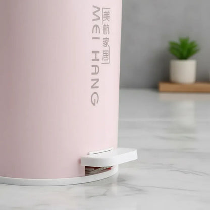 Papelera Cesto Basura Tapa Baño Plastica Pedal Balde Cocina Rosa