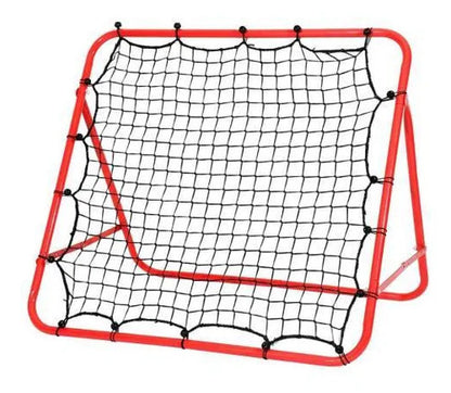 Red De Rebote Fútbol Plegable Entrenamiento 100x100cm Rojo