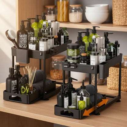 X2 Estante Rack Organizador Cocina Mesada 2 Niveles Cajon Aleatorio