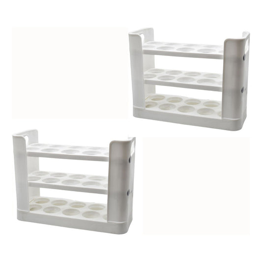 Pack De 2 Huevera De Plastico Heladera Color Blanco 19x25cm