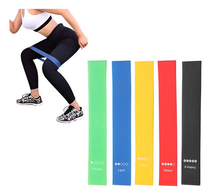 Pack 5 Bandas Elasticas De Resistencia Entrenamiento Gym Varios