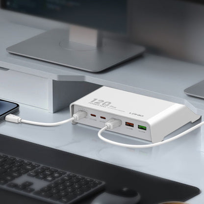 Estacion De Carga 120w 3 Usb A + 3 Usb Tipo C Cargador