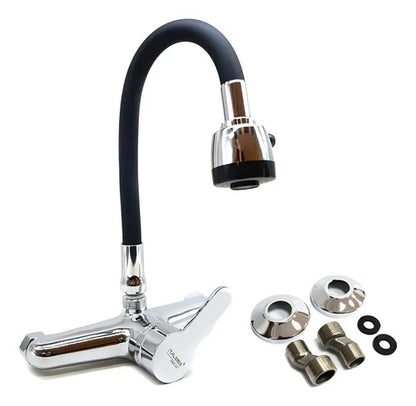 Monocomando Mesada Grifo Cocina Canilla Griferia Flexible 15cm Entre Caños