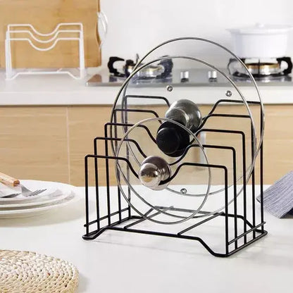 Organizador Tapas Ollas Tablas Cocina Soporte Metal Multiuso Blanco
