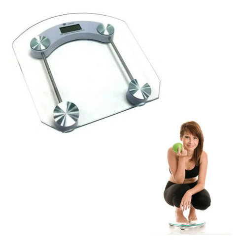 Balanza Digital De Vidrio Para Baño, Con 120 Kg De Capacidad Blanco