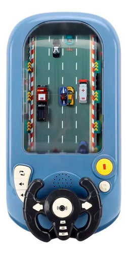 Simulador Juego Carrera Interactivo Manejo Infantil Volante Azul