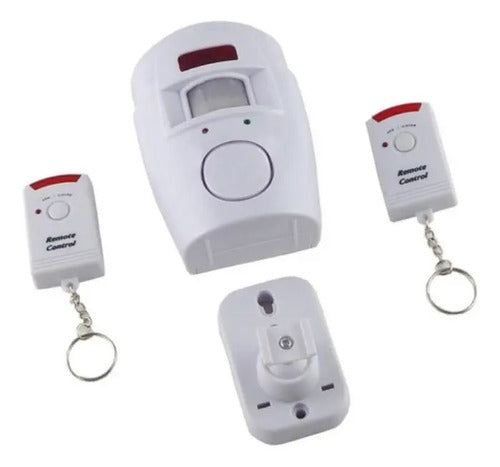 Alarma Con Sensor De Movimiento 110db Con 2 Controles Remoto Blanco
