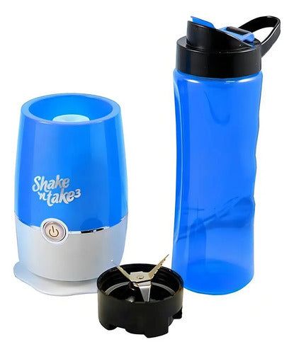 Licuadora Portatil Mixer Batidos Procesadora Juguera 2 Vasos Azul/verde