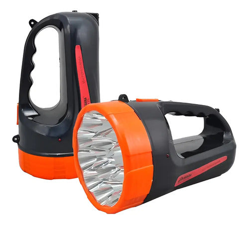 Linterna De Mano Recargable Con 15 Leds Y Cargador Integrado Color De La Luz Blanco