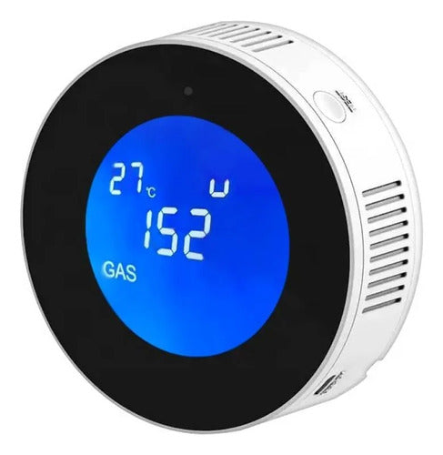Sensor Detector Gas Wifi Alarma App Tuya Pantalla Lcd Blanco