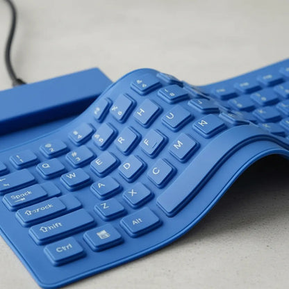 Teclado Flexible Usb Español Impermeable Pc Silicona Lavable Aleatorio - 4 Colores Español