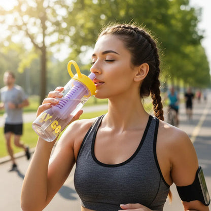 Botella Plástica Deportiva Infusor Sorbito Asa Tapa Rosca Amarillo