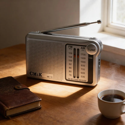 Radio Portátil Am Fm Salida Jack 3.5 Antena Bolsillo Mini Gris