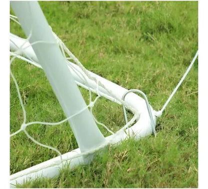 Arco De Fútbol Acero Resistente Red Y Estacas 213x150x75cm Blanco