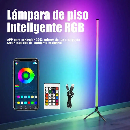 Set X2 Tira Led Barra Rgb Pie Luces Decorativas Control App Rgb