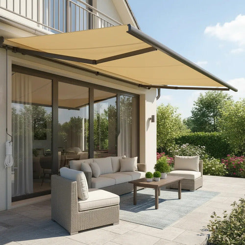 Lona Toldo Impermeable 3x3 Jardin Sombra Exterior Cuadrada Aleatorio - 6 Colores