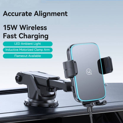 Cargador De Auto Inalambrico Soporte Celular 15w Con Ventosa