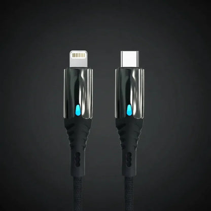Cable Ios Tipo C Carga Rapida 5.1a Reforzado Carga Datos 1m Negro