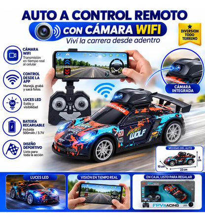 Auto Control Remoto Desde Celular Cámara Wifi App Luces Led Multicolor