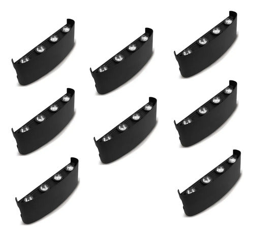 Set X8 Foco Pared Aplique Exterior Lampara Bidireccional