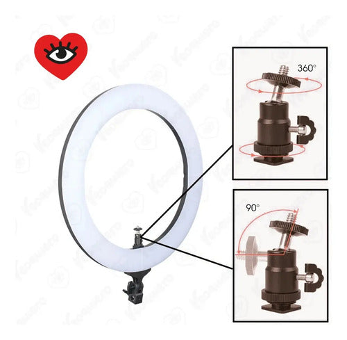 Aro De Luz Anillo Led 26 Cm Con Trípode 2 Mts Selfie Flash Tiktok Veoquiero Blanco 26cm