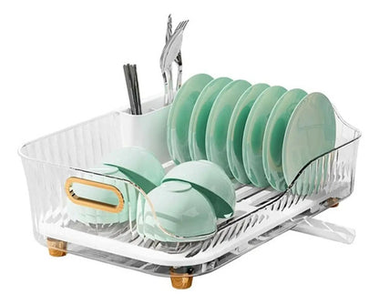 Escurridor Cocina Acrilico Con Desagüe 43x27x12cm Blanco