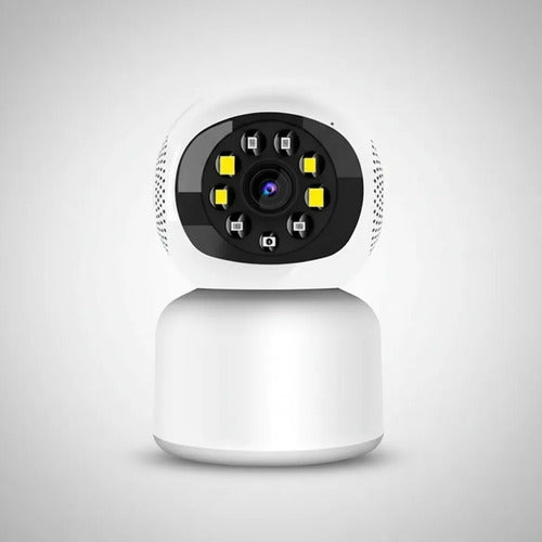 Camara Vigilancia Robotica Wifi Inteligente App Tuya Full Hd Blanco