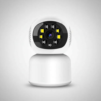 Camara Vigilancia Robotica Wifi Inteligente App Tuya Full Hd Blanco