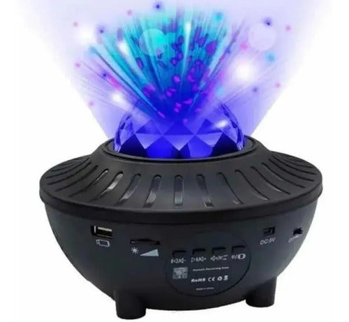 Proyector Led Universo Estrellas Galaxia Bluetooth Parlante Veoquiero Tm9613 Color Negro