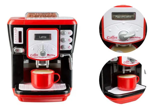 Cafetera Infantil Luz Sonido Taza Espumador 2 Pilas Aa