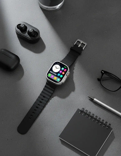 Smartwatch Reloj Inteligente C800 Ultra Manos Libres 1.99 Plateado/gris Claro Deportiva Aleatorio - 3 Colores