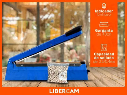 Selladora De Impulso Manual Spica 40 Cm Para Plástico Azul