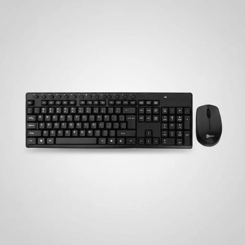 Kit Combo Teclado Mouse Inalambrico Usb Pc Notebook Oficina Negro