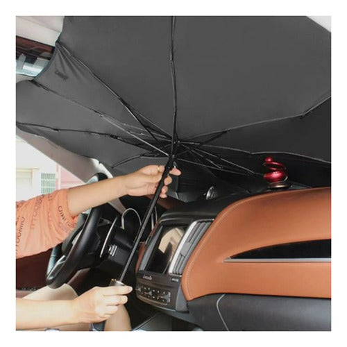 Parasol Parabrisas Forma De Paraguas Para Auto