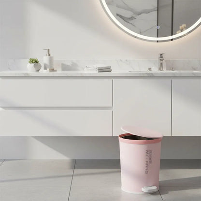 Papelera Cesto Basura Tapa Baño Plastica Pedal Balde Cocina Rosa