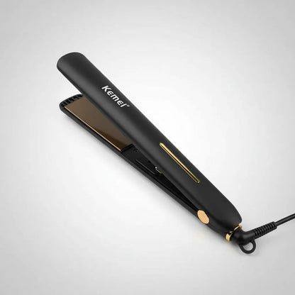 Plancha Pelo Kemei 60w 200c Temperatura Maxima Negro Set Negro Mate