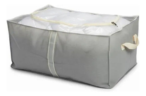Bolsa Organizadora Ropa Manta Guardarropa Cierre 88x48x52cm Beige