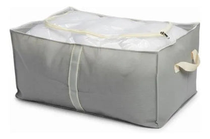Bolsa Organizadora Ropa Manta Guardarropa Cierre 88x48x52cm Beige