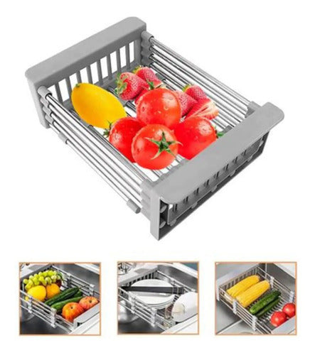 Escurridor De Pileta De Acero Inoxidable Extensible Cocina Varios