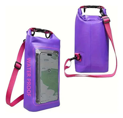 Bolsa Impermeable Estanca 2l Funda Celular Ios Android Playa Violeta