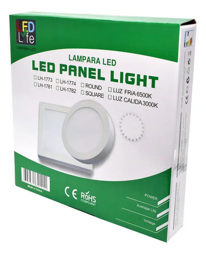 Plafon Luz Led Blanca 24w Redondo Luz Fria 6500k 28.5cm