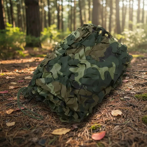 Toldo Lona Malla Sombra Camuflado 3x3 Impermeable Camping Aleatorio