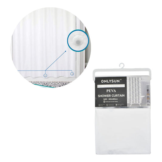 Cortina Para Baño Ducha Con Dobladillo Magnetico 178x183cm